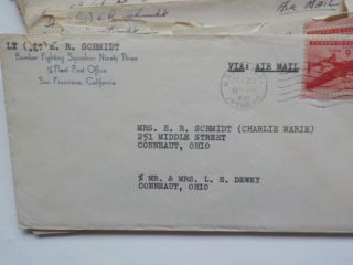 25 WWII Letters Bomber Fighting Squadron 93 Conneaut Ohio Boxing Letterhead WW2 2