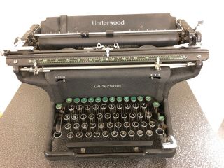 Vintage Underwood Champion Typewriter W/ 14” Carriage Unusual Number Keys