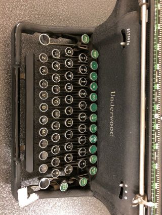 Vintage UNDERWOOD CHAMPION TYPEWRITER W/ 14” Carriage Unusual Number Keys 2