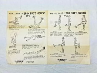Vintage Iron Boot Exercise Fitness Course By Heathways Memorabilia Instructions