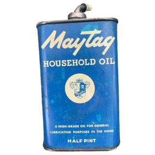 Vintage Maytag Household Oil Can Lead Top With Cap