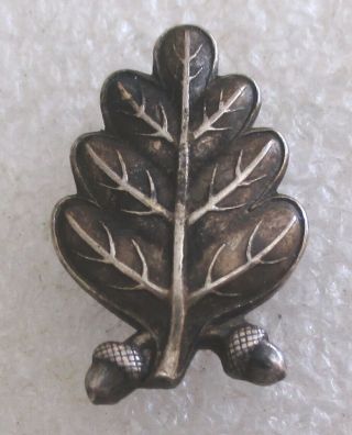 Vintage Ww2 Era Us Military? Oak Leaf / Acorns Lapel Pin - Lgb 1/20 10k