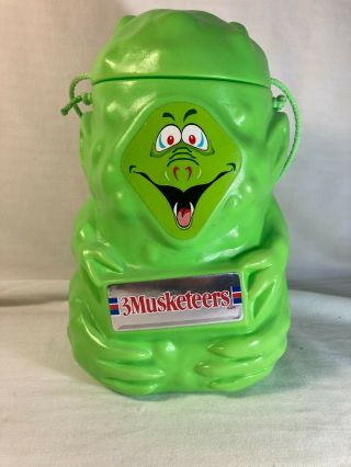 Mars 3 Musketeers Halloween Goblin/monster Candy Bucket Dated 1990 10.  5 " Tall