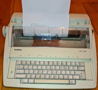Brother Electronic Electric Typewriter Ax - 100 Portable And