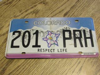 Colorado Respect Life License Plate,  201 Prh (fc1 - 3) - 2 - 11