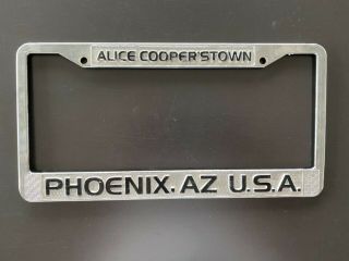 Alice Cooper " Coopersville " Chrome License Plate Frame Phoenix Arizona Usa