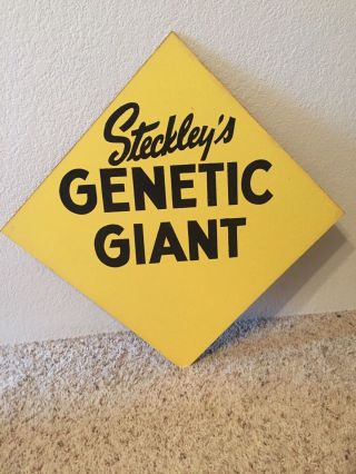 Steckley Genetic Giant Hybrids Seed Corn Sign Lincoln Nebraska Farm Agriculture