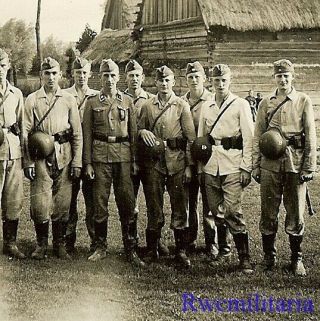 Rare German Elite Waffen Totenkopf Division Unterscharführer W/ Squad
