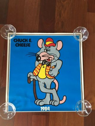 Vtg Chuck E Cheese Poster 1984 Promo Poster