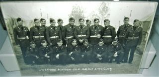 Wwii Photo Rppc Of Weapons Platoon,  Co.  E.  108 Inf.  27th Div Dated 1941