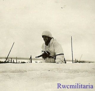 Best Wehrmacht Soldier In Full Snow Camo Scouting Russian Lines In Winter