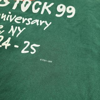 Vintage Woodstock 1999 Rome,  NY 30th Anniversary Green T - Shirt Sz L 3