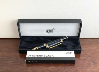 Montblanc Noblesse Oblige Black And Gold Rollerball Pen.  Box & Papers.