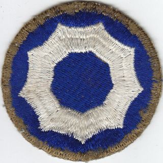 WWII US Army First (1st) Service Command Patch - OD Border - No Glow ...