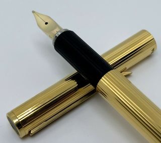 Aurora Hastil Gold Plated Fountain Pen 14k Gold Nib
