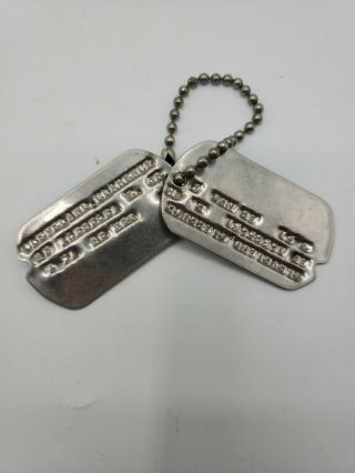 Wwii World War Two Military Us Army Soldier Uniform Id Dog Tags