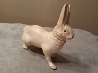 Antique Easter Bunny Rabbit Paper Mache Candy Container Possibly Germany