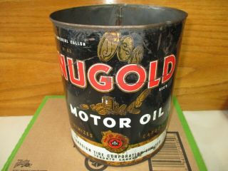 Vintage Canadian Tire Nugold Motor Oil Can Tin 1 Imperial Gallon Ctc Canada