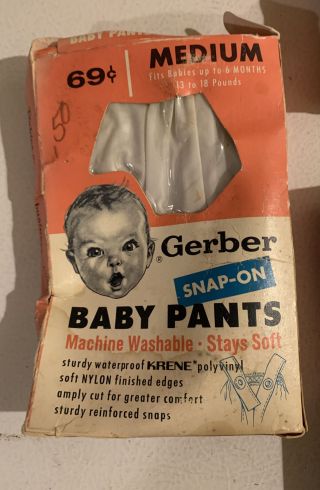 (3) Gerbers Baby Pants NOS Boxes 1960s & 1970s Rough Shape 2