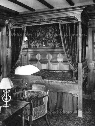 Photo: 7 " X 5 " : Rms Titanic Interior: The 1st Class Single Bunk Bedroom Suite