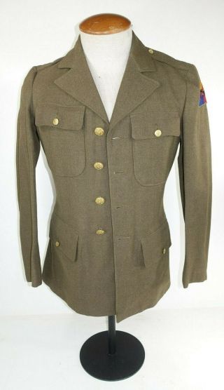 Wwii U.  S.  G.  I.  Jacket With Armor Patch Size 36r