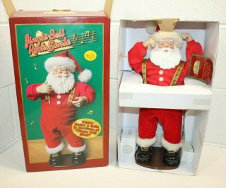 Vintage Jingle Bell Rock Santa Animated Musical Dancing Santa Claus 1998