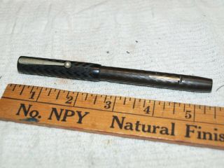 Sheaffer Black Chased Hard Rubber Long Thin Fountain Pen (625)