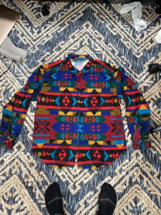 Vintage Woolrich Aztec Flannel Shirt