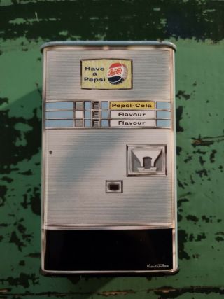 Vintage Pepsi Cola Vending Machine Coin/piggy Bank Continental Can Co 90 Rare