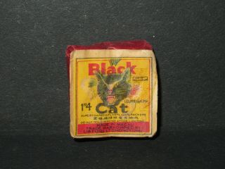 Black Cat Firecracker Label 1 " 4 Vintage Li Fung Macau Firework Pack 1 " X 1 "
