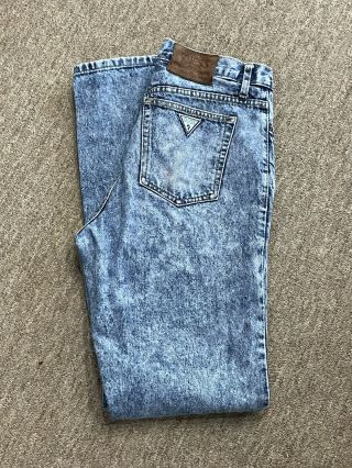 Vtg 90s Guess Georges Marciano Men’s Denim Jeans Light Wash Sz 32x33 Made In Usa