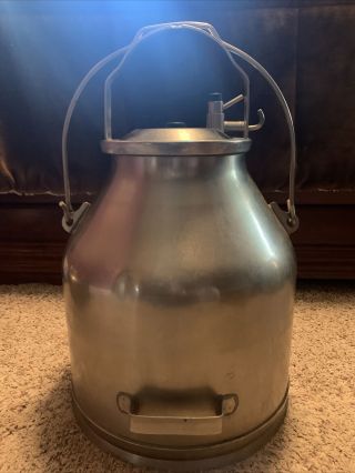 Vintage Universal Stainless Steel 5 Gallon Milk Dairy Cream Bucket With Lid