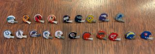 Set Of Rare Vintage 1980s Nfl Helmet Pins