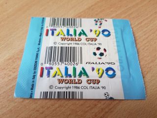 Panini Tüte WM WC Italia90 vintage 1990 packet pochette bustina World Cup 002 2