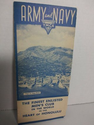 Vtg 1940 Pre Pearl Harbor Army And Navy Honolulu Enlisted Map/guide Photos