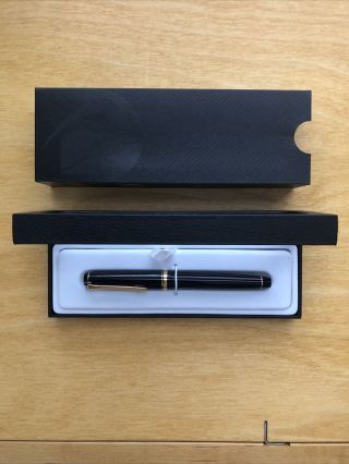 Pilot Falcon Fountain Pen,  Black With Gold Accents,  Soft Extra Fine Nib Read