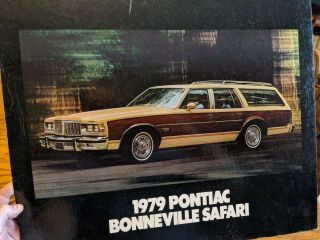 1979 Pontiac Bonneville Safari Station Wagon Dealership Advertising Sign Vtg