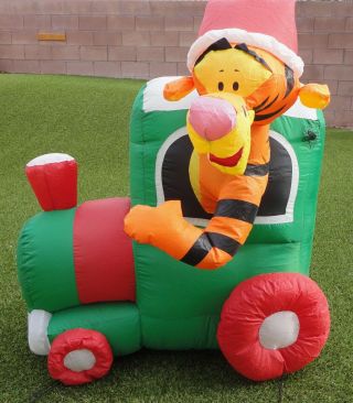 Gemmy Winnie The Pooh Tigger Train Christmas Airblown Inflatable 40 " Tall