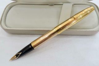 Sheaffer Imperial 797 Fountain Pen Gold Plated And Lined Body & Cap With Case