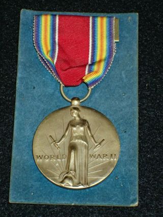 Ww2 Us Army Usmc Usn Uscg World War Two Victory Medal Strike Good Cond.