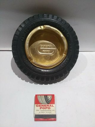 General/popo - Very Rare Old Mexican Ashtray Promotional Tire Gooyear 6 "