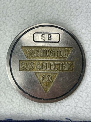 Vtg 1960’s “washington Gas & Electric” Servicemen’s Badge & Back Patch