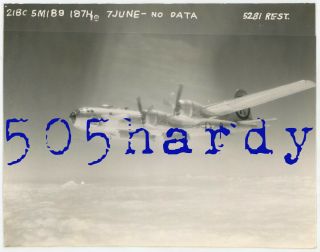 Wwii Us Gi Photo - Aerial View 6th Bomb Group B - 29 Superfortress W/ Data 1