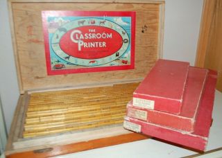 4 Vintage Sign Marker/stamp Kits: The Classroom Printer,  Superior 917,  919,  929