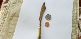 1944 Ww2 Trench Art Bullet Knife Letter Opener Dagger Brass