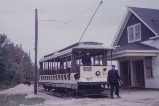 Trolley Slides - Connecticut Co.  1391 Streetcar Seashore Museum 1957 Railway