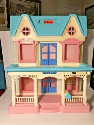 Vintage 1993 Fisher Price Loving Family Folding Doll House 6364
