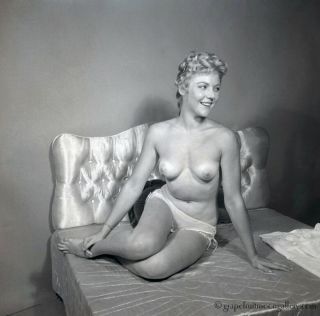 Bunny Yeager Camera Negative 1950s Pretty Nude Likely First Time Amateur Model