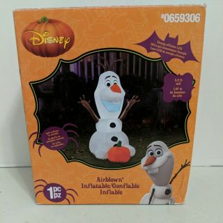 Disney Olaf Frozen Halloween Airblown Inflatable Yard 3.  5 Ft.
