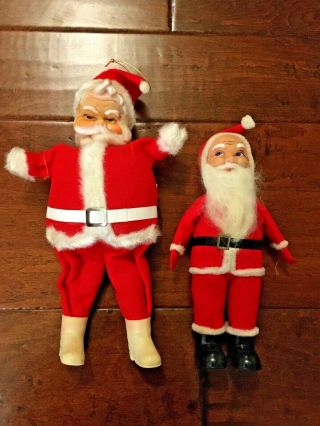EUC Boutique Antique Vintage Set of 2 Santa Claus Japan and ? 13 10 Inches 2